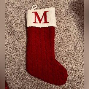 Christmas stocking initial M